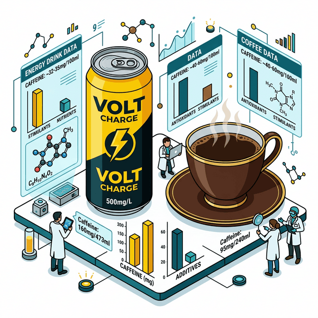 エナジードリンク vs コーヒー：カフェイン量と効果の違いを徹底比較
